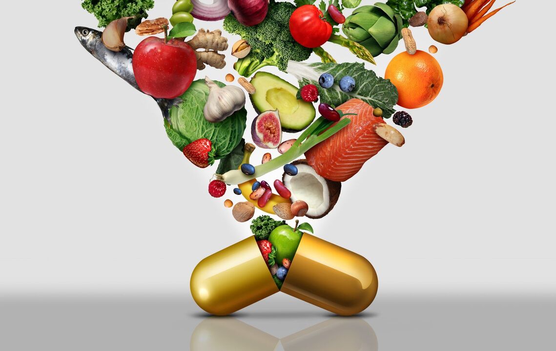 Vitaminas nos complementos alimenticios para a memoria